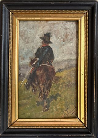 Ruggero Focardi Firenze 1864 - Quercianella 1934 Soldato a cavallo