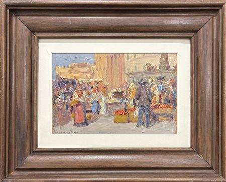 Laurenzio Laurenzi Assisi (PG) 1878 - Roma 1946 Mercato a Castel Sant’Angelo