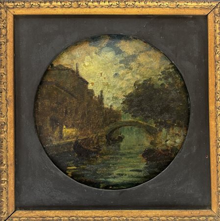 Emilio Salmini Venezia 1861 - Genova 1942 Notturno a Venezia 