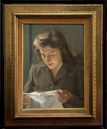 Luigi Brignoli Palosco (BG) 1881 - Bergamo 1952 Ritratto femminile
