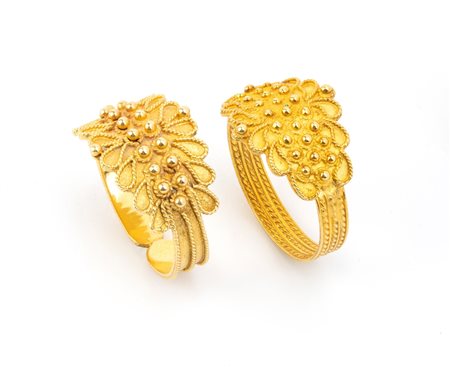  
Coppia di anelli sardi in oro 
 