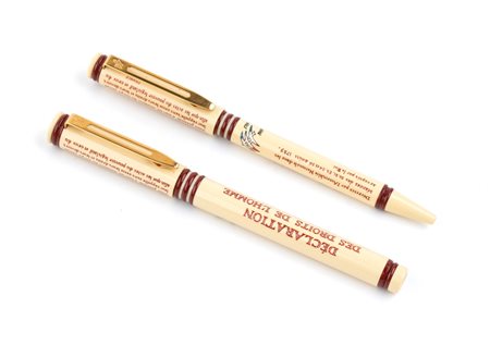  
WATERMAN Bicentenario dei diritti dell'uomo del 1789: penna a sfera e penna stilografica, pennino F 
 