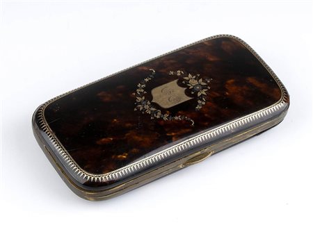  
Custodia porta occhiali inglese vittoriana in tartaruga - XIX secolo 
 