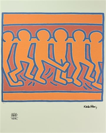 Da Keith Haring UNTITLED fotolitografia, cm 70x50; es. 62/150 firma in lastra...
