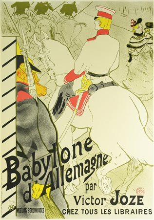 da Henri de Toulose Lautrec BABYLONE D'ALLEMAGNE stampa tipografica, cm 93x62...