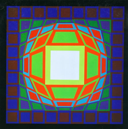 Victor Vasarely GYEMANT heliogravure su cartoncino, cm 41x41 L'opera proviene...