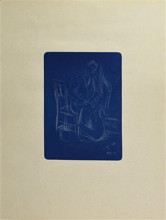 Matteo Pedrali SENZA TITOLO incisione, cm 19,5x14, su foglio cm 40x30 firma...