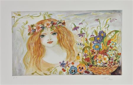 Felicita Frai FELICITA' serigrafia, cm 35x50; es. P.A. firma e timbro a secco...