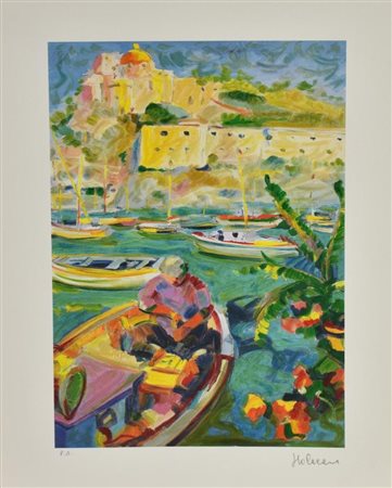 Claudio Malacarne ISCHIA serigrafia, cm 50x35; es. P.A. firma, tiratura e...