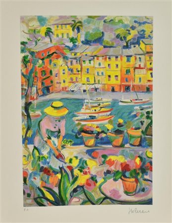 Claudio Malacarne PORTOFINO serigrafia, cm 50x35; es. P.A. firma, tiratura e...