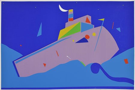 Deodato Pino NAVE serigrafia, cm 50x70; es. P.A. firma e tiratura