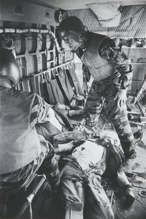 BURROWS LARRY (1926-1971) Vietnam1965stampa ai sali d'argento, vintage16,2x24...