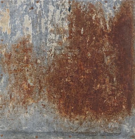 Raymond Hains (Saint Brieuc 1926) Senza titolo, 1976 Decollage su lamiera cm....