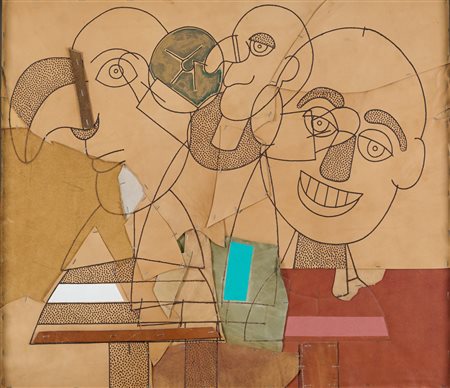 Concetto Pozzati (Vò di Padova 1935-Bologna 2017) Grottesco, 2004 Pirografia...