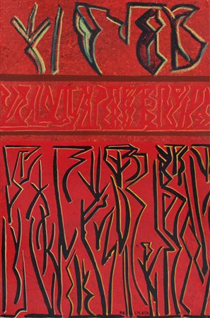 Riccardo Licata (Torino 1929-Venezia 2014) Senza titolo, 1976 Olio su tela...