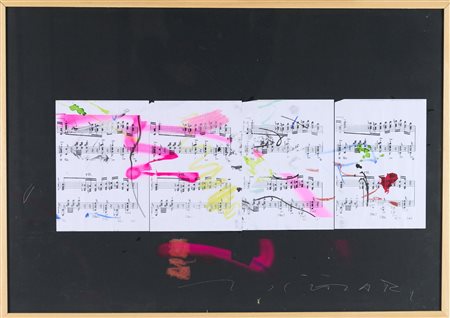 Giuseppe Chiari (Firenze 1926-2007) Spartiti, 2001 Tecnica mista e collage su...