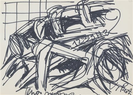 Vinicio Berti (Firenze 1921-1991) Senza titolo, 1962 Tecnica mista su carta...