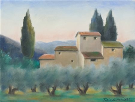 Nino Tirinnanzi (Greve in Chianti (Fi) 1923-2002) Paesaggio Toscano, 1985...