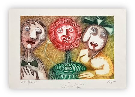 ENRICO BAJ (1924-2003) - Gruppo di famiglia, 1981