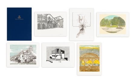 AUTORI VARI (CARROLL, GATTI, GIANNINI, SARONI, STEFFANONI E TONGIANI) - Sei artisti per una città. Città di Cremona, 1982