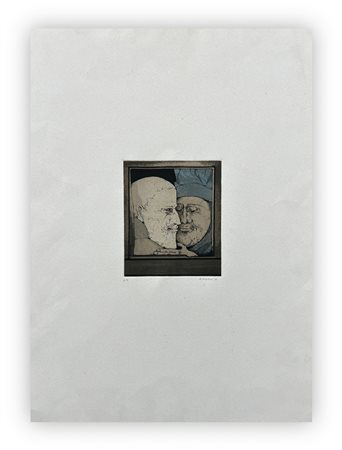 KARL PLATTNER (1919-1986) - Due volti, 1977