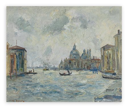 FRANCESCO DE ROCCHI (1902-1978) - Venezia. Veduta del Canal Grande, 1949