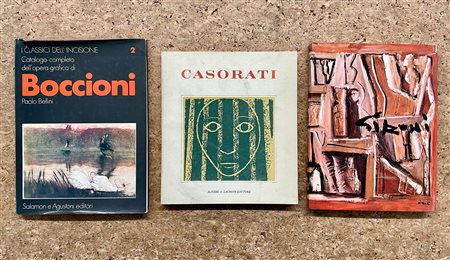 UMBERTO BOCCIONI, MARIO SIRONI E FELICE CASORATI - Lotto unico di 3 cataloghi