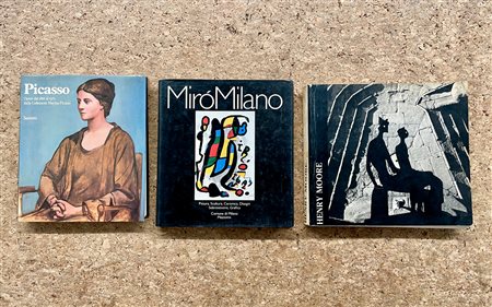 PABLO PICASSO, HENRY MOORE E JOAN MIRÓ - Lotto unico di 3 cataloghi