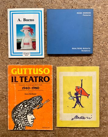 RENATO GUTTUSO, REMO BRINDISI, MINO MACCARI E ANTONIO BUENO - Lotto unico di 4 cataloghi, di cui uno autografato