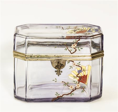 SCATOLA DÉCO IN VETRO- GALSS DECO BOX Francia, inizio del XX secolo - France,...