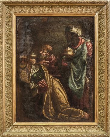 I RE MAGI - THE MAGI XVIII secolo - 18th century olio su tela - oil on...