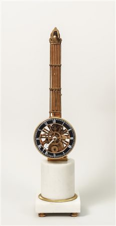 OROLOGIO BASCULANTE - TABLE CLOCK quadrante con numeri romani, meccanismo a...