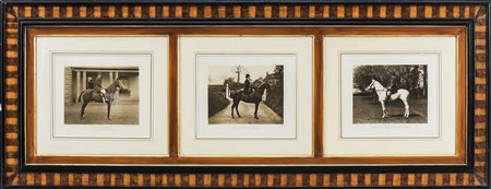 RITRATTI DI PERSONAGGI A CAVALLO - HORSE RIDING FIGURES serie di sei...