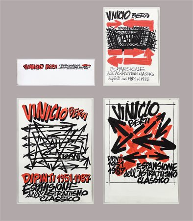 VINICIO BERTI (1921-1991) Studi per Manifesto - Studies for Affiche quattro...
