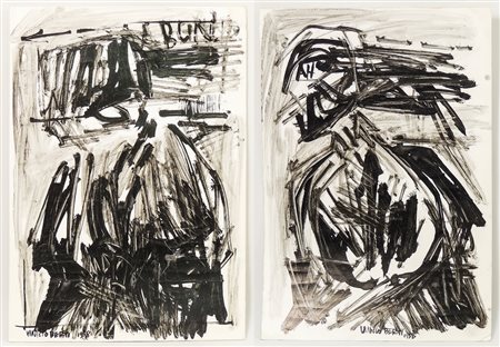 VINICIO BERTI (1921-1991) Composizioni 1958 - Compositions 1958 coppia di...