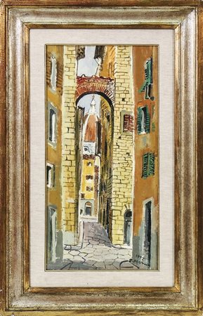 RODOLFO MARMA (1923-1999) Via dei Magazzini olio su tela - oil on canvas,...