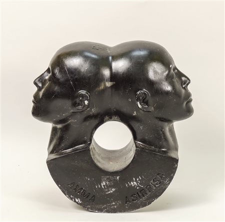 AMMA ASIRRISA scultura in metallo dipinto a finto bronzo - Faux Bronze...