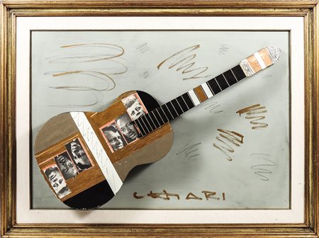 GIUSEPPE CHIARI (1926-2007) Composizione con chitarra - Composition with...