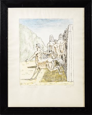 GIORGIO DE CHIRICO (1888-1978) La Famiglia dei Centauri 1973 - The Centaur...
