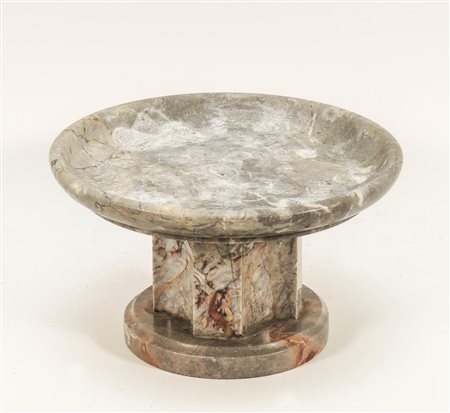 LOTTO - LOT due vasi in vetro soffiato decorati con venature grigie e...