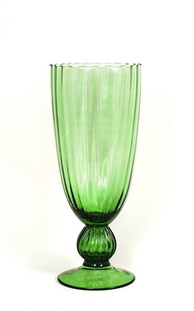 GRANDE VASO IN VETRO SOFFIATO VERDE - GREEN BLOWN GLASS VASE h cm 53