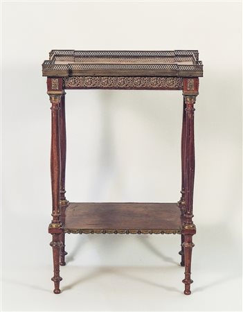 GUERIDON IMPIALLACCIATO IN MOGANO E LEGNO DI ROSA - MAHOGANY VENEERED COFFEE...