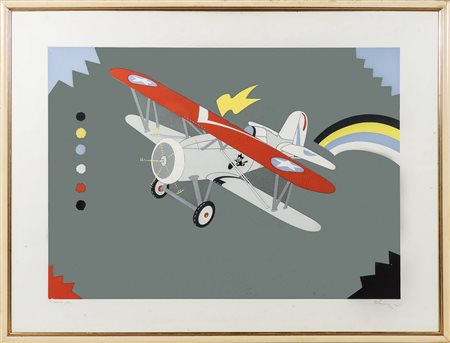 LUCA ALINARI Composizione con aeroplano - Composition with Airplane...