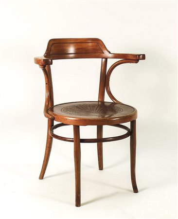 POLTRONCINA IN FAGGIO CURVATO - BEECHWOOD ARMCHAIR STILE THONET - THONET...