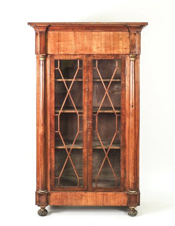 VETRINETTA IMPIALLACCIATA IN NOCE - WALNUT VENEERED CABINET STILE IMPERO -...