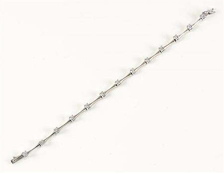 TENNIS IN ORO BIANCO E DIAMANTI - WHITE GOLD AND DIAMONDS BRACELET realizzato...