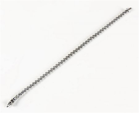 TENNIS IN ORO BIANCO E DIAMANTI - WHITE GOLD AND DIAMONDS BRACELET realizzato...