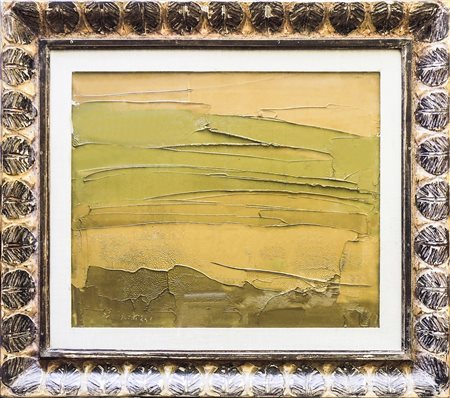 SERGIO SCATIZZI (1918-2009) Terre 1963 olio su tela - oil on canvas, firmato...