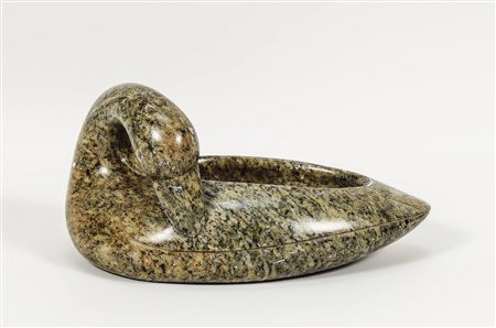 ANATRA SOPRAMMOBILE IN PIETRA SAPONARIA - SOAPSTONE DUCK