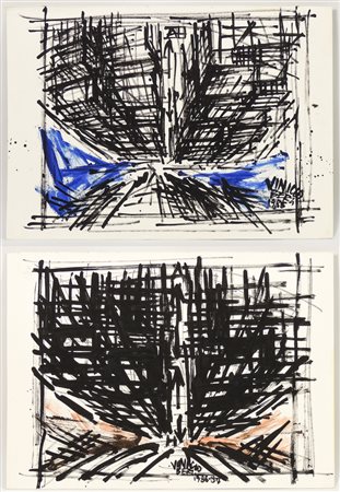 VINICIO BERTI (1921-1991) Composizioni - Compositions coppia di dipinti ad...